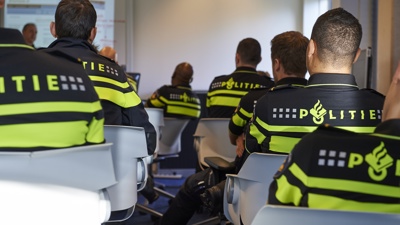 Police students in a classroom
