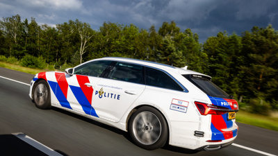 Een Snel Interventie Voertuig (SIV) op de weg