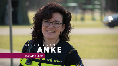Portret van politiestudent Anke. Tekst: De blog van Anke. Bachelor